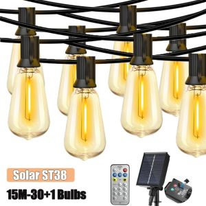 15M 31Bulbs Solar String Lights Outdoor Waterproof Patio Lights Garden ST38 Solar Lights