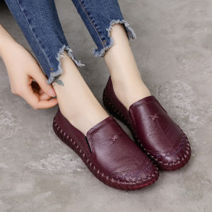 YCAMEL Fashion Women Shoes Genuine Leather Loafers Women Casual Shoes Soft Comfortable Shoes Women Flats Size 35-42