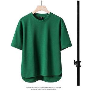 Mens Cotton Short Sleeve T-Shirt Loose Slimming Breathable Top Casual Crew Neck Clothing