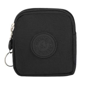 WILLUCK Canvas Money Coin Purse with Key Ring Waterproof Credit Card Holoder Portable Wear-resistant Wallet Money Bag Male Female