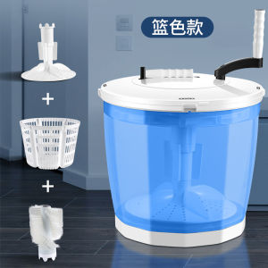 2-in-1 Mini Washing Machine and Spin Dryer - Holds up to 2 kg - Portable Hand Cranked Non-Electric Top Washer/Dryer for Camping Caravans