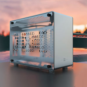 ZZAW B1 ITX Computer Case with Aluminum Alloy+Acrylic Side Panel for Desktop PC Mini Micro Slim Portable 2022 Mid Tower DIY Installation for Gaming and Home Use