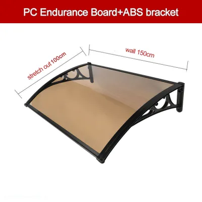 Awning Canopy For Front Door Mute Pc Board Canopy Rain Outdoor Anti-Uv Balcony Rain Cover Sun Protection Window Canopy Roofing With Bracket Frame For Door