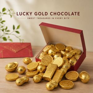 READY STOCK | Lucky Gold Chocolate Coins & Bars Sweet Gift for Christmas & New Year Kids Treats