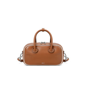 GOLF QUALITY Leather Crossbody Bag for Women Vintage Shoulder Bag Womens Soft Leather Small Commuter Handbag Fashionable Crossbody Bag Elegant Single Shoulder Bag Solid Color Casual Style Zipper Closure