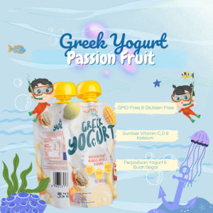 Yummy Bites Greek Yogurt - Passion fruit - Minuman bayi - Camilan Bayi MPASI