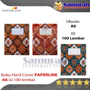 Buku Hard Cover Paperline Oktavo isi 100 lembar / Buku Catatan A6 PPL Octavo / 1/4 folio Note Book