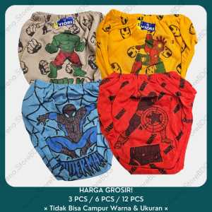 Isi 3 Pcs / 6 Pcs / 12 Pcs Celana Dalam Anak Laki-Laki CD Anak Viori Karakter Sempak CD Gambar