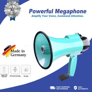 Handheld High Quality Big Megaphone Speakers Inserted Bluetooth Connection  Bullhorn Siren Alarm