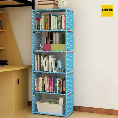 BINYUE B03 B04 B05 ชั้นวางของ ชั้นวางหนังสือ ชั้นวางของอเนกประสงค์ 3ช่อง 4ช่อง 5ช่อง โครงเหล็กแข็งแรง ผ้ากันน้ำ