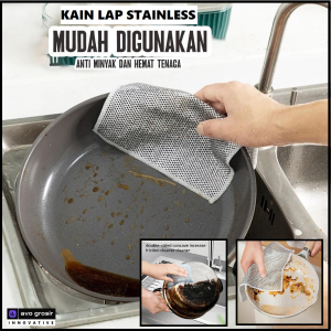 Kain lap stainless kawat kain lap anti minyak sabut cuci panci wajan