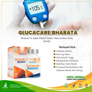 OBAT Diabetes AMPUH OBAT Diabetes Basah Dan Kering OBAT Kencing Manis AMPUH GLUCACARE BHARATA 100% ORIGINAL