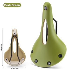 WEST BIKING Retro Bicycle Saddle Comfortable Waterproof TPE For Road Bike Folding Bike Hollow Saddle Multicolor Fashion Touring Bike MTB Parts