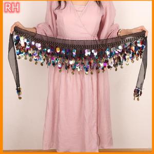 🔥🔥🔥ranghe Múa bụng hip khăn sequin tua eo vành đai Jazz Nhảy Hip khăn với lủng lẳng Sequins Ấn Độ khiêu vũ hiệu suất quần áo