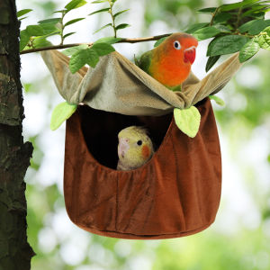 Cozy Bird Nest Hammock Hut - Warm and Comfortable Hanging Bed for Parakeets Parrots and Birds