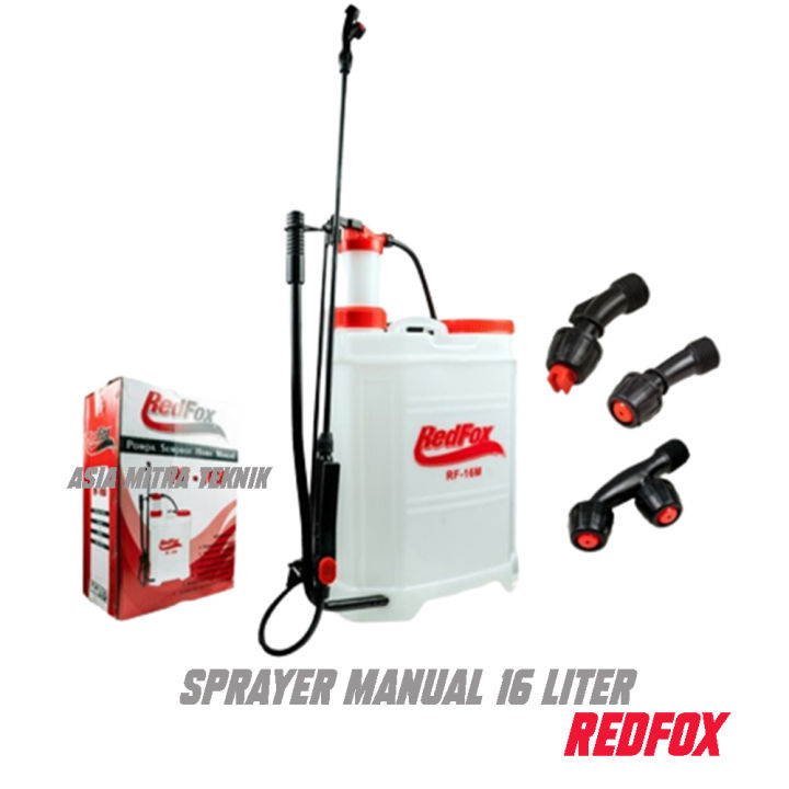 MANUAL SPRAYER 16 LITER SEMPROT HAMA MANUAL HAND SPRAYER 8L - 16L - ALAT SEMPROT HAMA TANAMAN KUALITAS PREMIUM - Redfox Pompa Semprot Hama Manual 16 L Tengki/Tangki Semprot Hama
