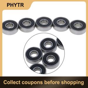 【PHYTR】 5Pcs Black ABEC-7 608RS Skateboard Roller Sealed Ball Bearings 8x22x7mm