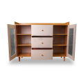 Cabinet Sideboard Microwave Oven Storage Cabinet Multi-layer Home Storage Locker with Drawer. 