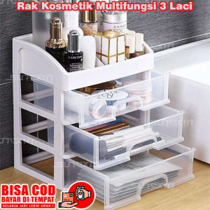 Sezn Shop Rak Kosmetik Multifungsi 3 Laci Penyimpan Serbaguna Aksesories