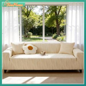 【Local Delivery】Knitted Jacquard Sofa Cover with Pillowcase Jacquard Couch Slip Cover for Kids Pets Friendly Living Room Home Decor