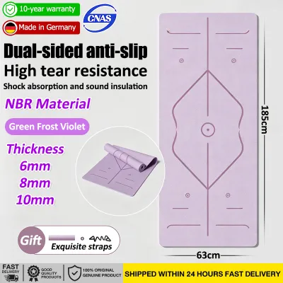 ✨24 hours delivery✨185cm TPE yoga mat thick 10mm high quality yoga mat anti slip excellent slip resistant resilience fitness NBR yoga mat 瑜伽垫