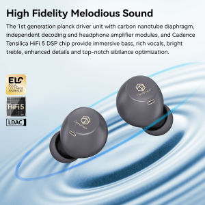 ROSESELSA CERAMICS X True Wireless Earbuds ANC Headphones LDAC 40H Playback Dual Connectivity IP54 Anti-Wind