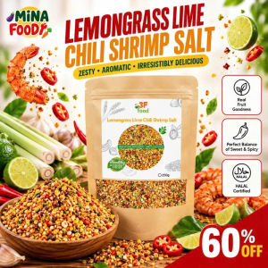 [NEW] Lemongrass Chili Lime Shrimp Salt – HALAL (vegetarian) - No Sugar No Fat Perfect with Fruits Snacks & Cooking - Imported from Vietnam