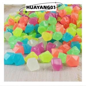 HUAYANG01 [HOT FASHION] 50PCS Outdoor Luminous Stones Glow In Dark Garden Pebbles Fish Tank Decoration
