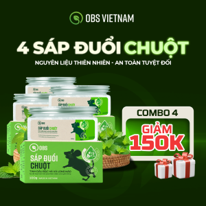 [COMBO 4] Sáp đuổi chuột OBS an toàn cho con người và thú cưng (100g) Giá Sỉ
