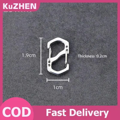 KuZHEN Backpack Buckle Stainless Steel S Type Carabiner With Lock Mini Outdoor Backpacks Luggage Hook Anti-Theft Key-Lock Tool
