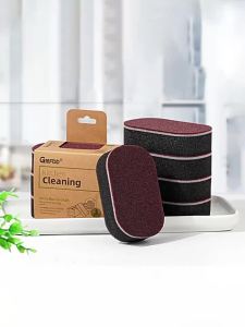 Diamond Sand Sponge Magic Eraser Kitchen Cleaning Thickened Double-Sided Dishwashing Eraser Rust Removal Brush Pot Bottom Black Stain Artifact [ Free Shipping ]