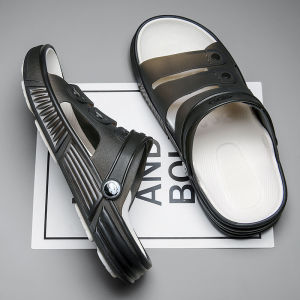 Mens beach sandalsMens Soft Sole Lightweight Sandal Slippers Jelly Beach Shoes Treading Shit Feeling Sandals