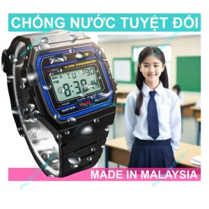 Đồng Hồ Điện Tử CA.S|.O Học Đường 1 SX tại Malaysia Pin Lâu 7 Năm Đầy Đủ Chức Năng Chuông To Đèn Sáng Siêu Bền CH03