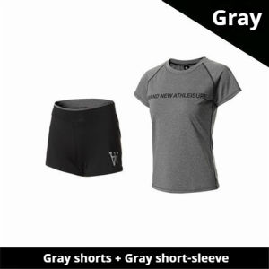 Women Sports Suit Breathable Light Yoga Suit Short Sleeve T-Shirt Shorts 2Pcs Suit Quick Dry Sports