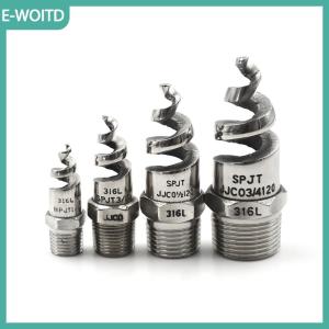 【E-WOITD】 Mới 1 4 1 2 thép không gỉ xoắn ốc nón phun sương vòi phun Đầu phun nước