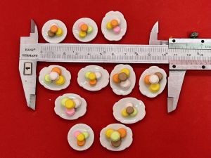 Handmade Miniature Mixed Macaroons Clay Food Sweet 5mm 8mm Petite Dessert Fake Miniature Bakery Breakfast Doll Food Diner Food Faux Food Clay 1 plate