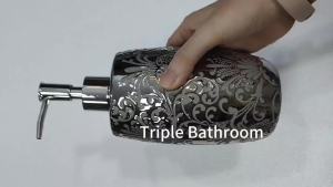 Silver Ceramics Shampoo Bottles Bathroom Accessories Shower Gel Container Wristband Hand Dispenser Kitchen Soap Dispenser