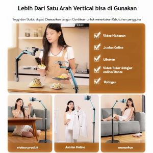 Lazypod Lantai 1.75M Phone Holder Stand for Smartphone & Tablet