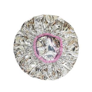 FLYING Aluminum Foil Self-heating Tin Foil Hat Waterproof Reusable Heat Elastic Coloring Hat Portable Hair Dye Tools Oil Baking Cap for Women Hair Salon Tool
