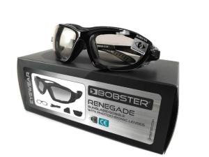 แว่นตากันลมสำหรับใส่ขี่มอเตอร์ไซค์เลนส์ออโต้ปรับแสงอัตโนมัติ ยี่ห้อ Bobster รุ่น Renegade Photochromic Lens