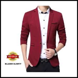 Jas Blazer Slimfit Pria Dewasa Keren Terbaru Kekinian Korean Style Termurah
