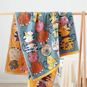 Cusack 14 Styles Animal Cartoon Adult Soft Cotton Five-layer Gauze Bath Towel 80*160 70*140 CM High Quality2026