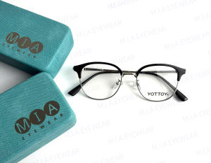 Gọng kính MIA EYEWEAR G117 cao cấp chất liệu càng kim loại phối khung nhựa đờ mi thời trang nam nữ