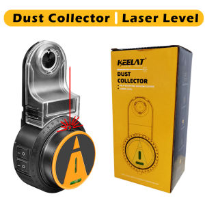 KEELAT 360° Laser Level With 2 Horizontal Bubble Wall Suction Vacuum Drill Dust Collector Dust Cleaning Dust Collector