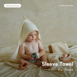 [Malang Honey] ผ้าขนหนูอาบน้ําเด็ก มีฮู้ด ทารกแรกเกิดเกาหลี 85*85 ซม. (ผ้าเทอร์รี่สองด้าน / ไบโอกอซ)