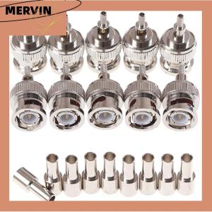 [MERVIN]💖[HOT SALE]🎈🎈 10Pcs BNC Male plug window crimp RG316 RG174 RG179 LMR100 Cable Connector