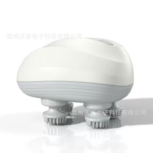 Aikenn Electric Pet Massager Cat Head Bionic Automatic Low Noise ABS Silicone Alat Urut Haiwan