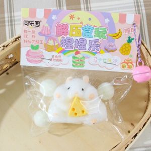 BEIBEI Sensory Toy Hamster Squeeze Toy TPR Chess Pinch Decompression Toy Interesting Fidget Toy Cartoon Fidget Toy Funny Toys