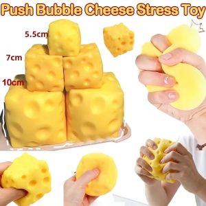 Oversized Simulated Cheese Squishy Toy Slow Rebound Stress Relief Sensory Toy Shapeable Squeeze Ball