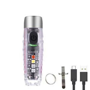 BLACKON High Power Keychain Flashlight Super Bright 11 Modes Mini Brightness Torch Emergency Light Multifunctional Portable Pocket Flashlight For Daily Using